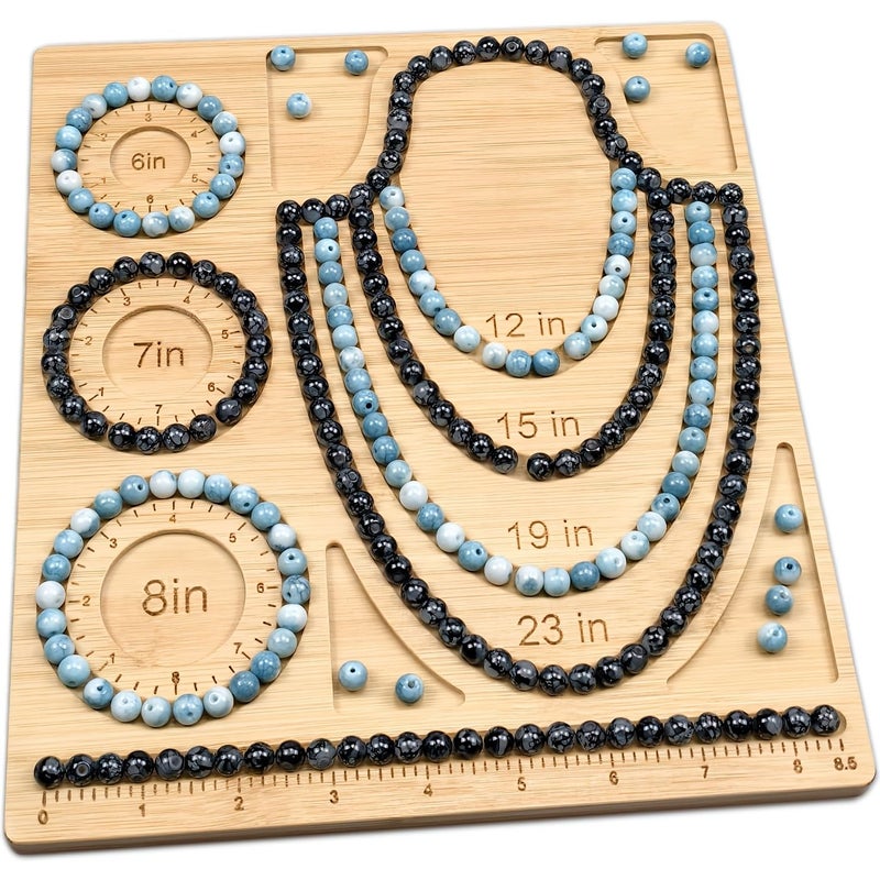Wooden Beading Tray 1pc for Necklace Bracelet DIY Jewelry Making - Image 2