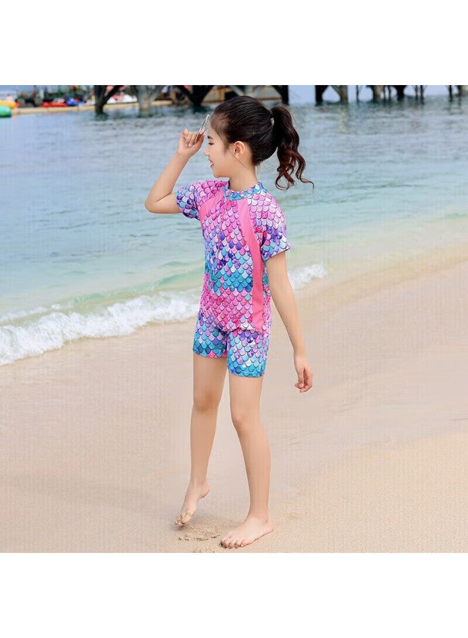 Skin-friendly Yifu Sun Protection Children's Mermaid Swimsuit, Girls' Stylish Princess Swimwear, Korean One-piece Princess Dress-style Hot Spring Swimsuit - Image 4