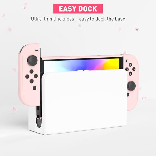 FANPL [Improved Version] Dockable Case for Nintendo Switch OLED 2021, Protective Case Cover for Switch OLED and Joy Con Controller - Strong and Durable, Not Easy to Fall Off (Pink) - Image 5