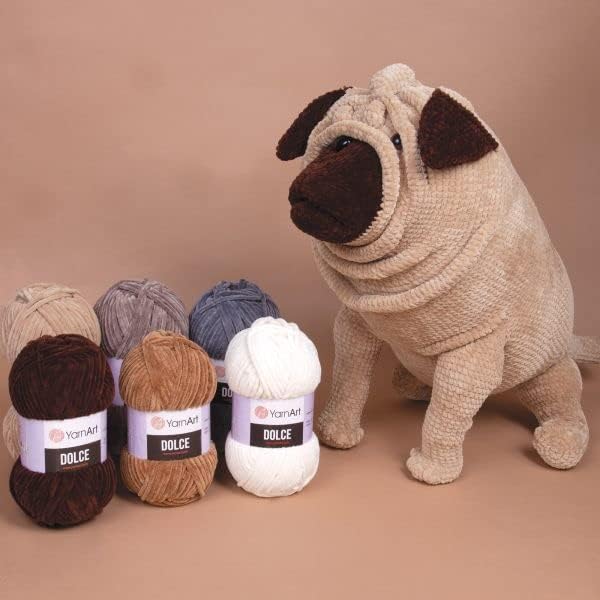 YarnArt خيط يارن آرت دولسي من يارن آرت خيط شنيلا ناعم فائق السُمك بطول 100 جرام 353 أونصة 131 ياردة 765 - Image 5