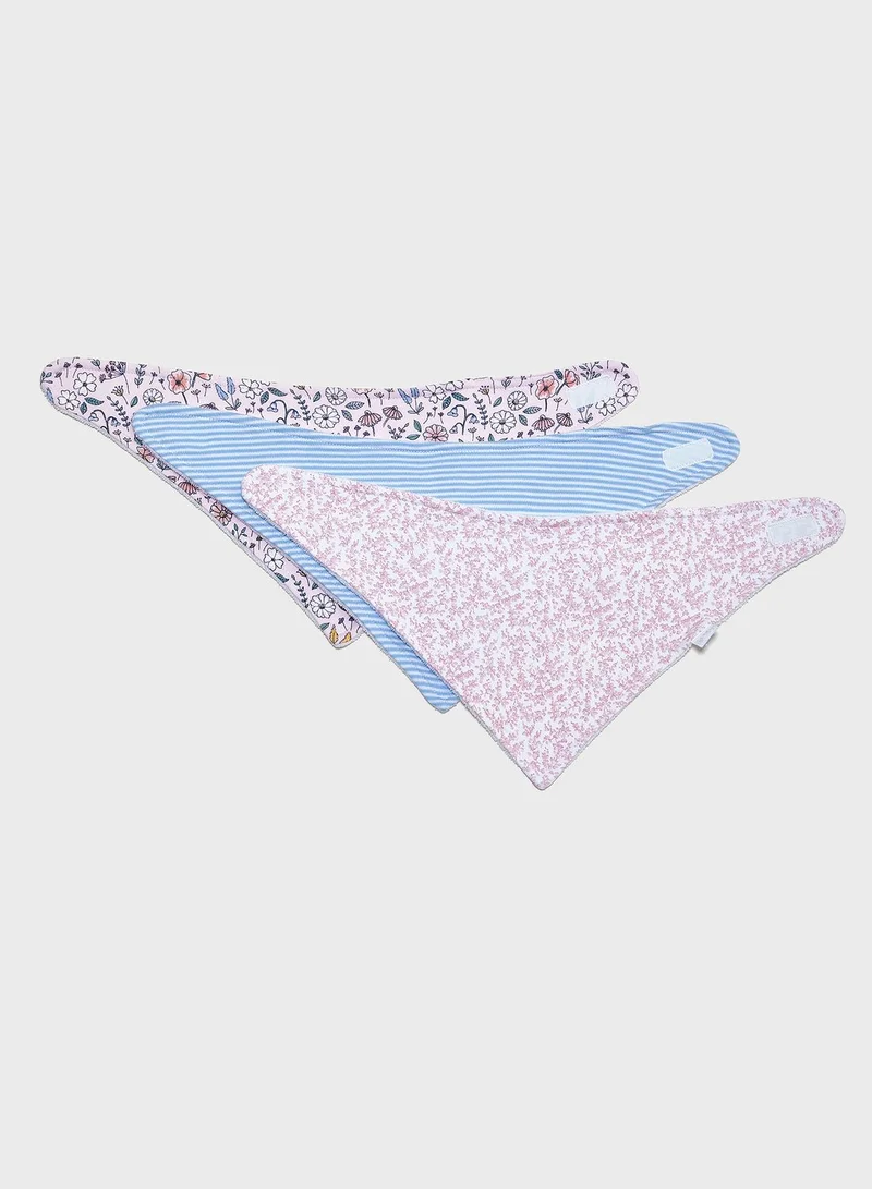 JoJo Maman Bebe 3-Pack Floral Dribble Bibs