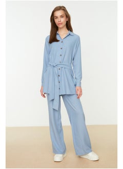 Woman Modest Top-bottom Blue