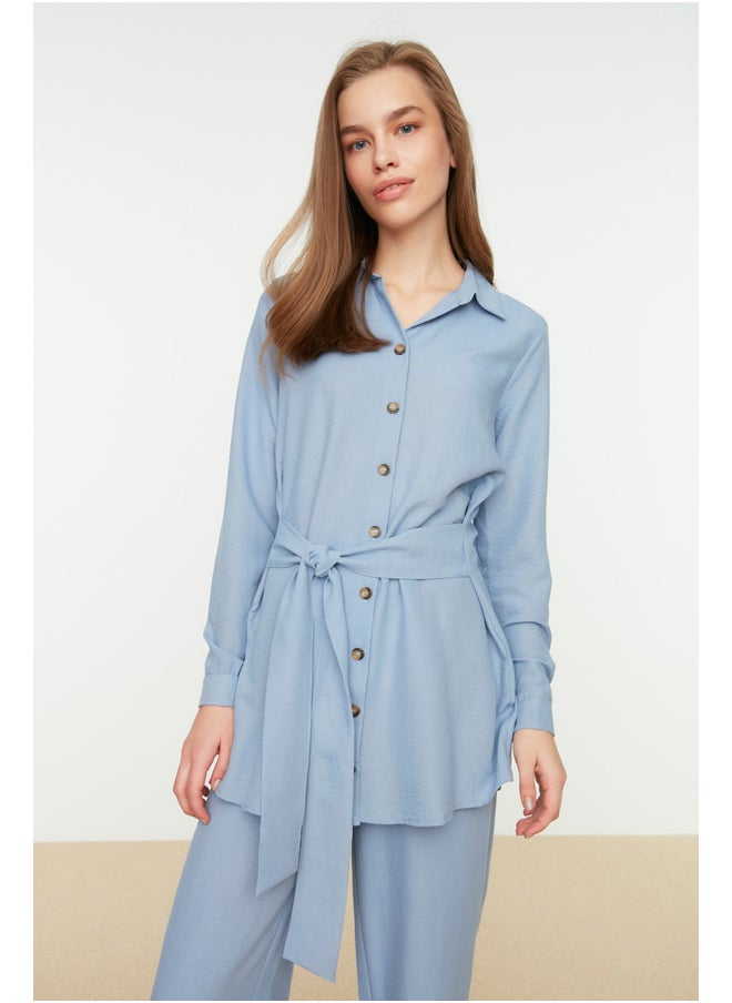 trendyol - Woman Modest Top-bottom Blue - Image 1