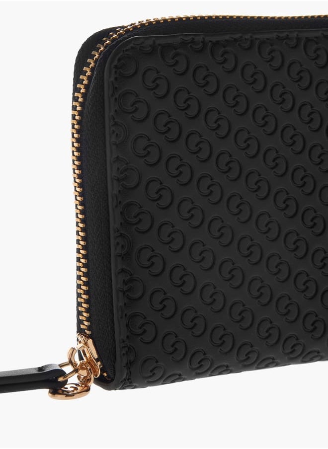 Celeste Womens Monogram Embossed Zip Around Wallet  - Image 3