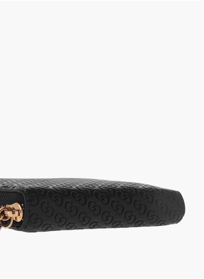 Celeste Womens Monogram Embossed Zip Around Wallet  - Image 4