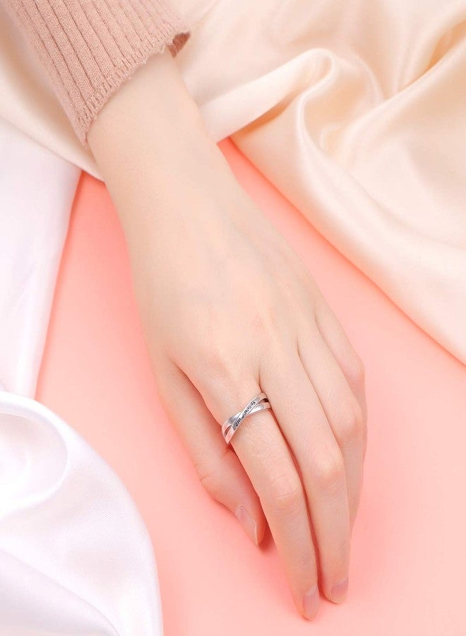 DAOCHONG Sterling Silver I Am Enough Ring Size 7 - Image 2