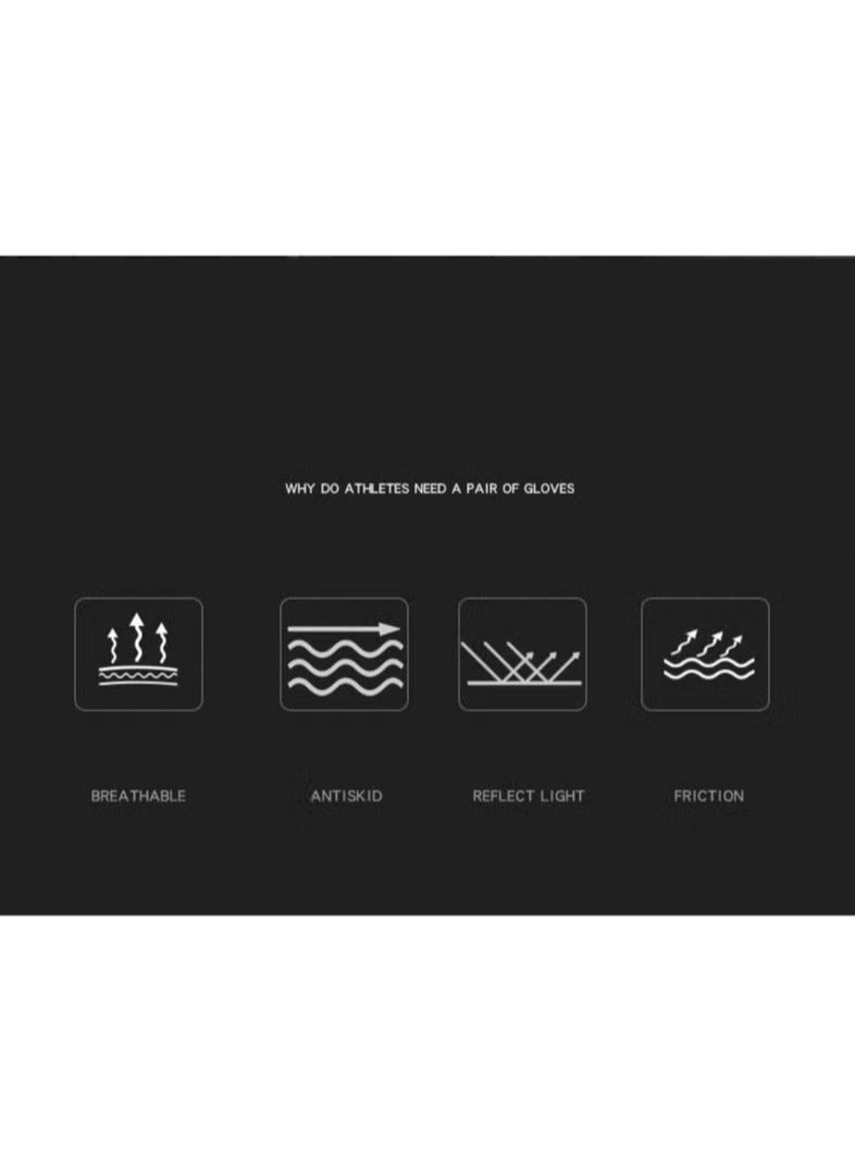 KIIUMI Gym Hand Gloves with Anti-skid and Wear-resistant, Comfortable Exercise Gloves and Breathable Gym Gloves Weight Lifting Gloves, Black - Image 4