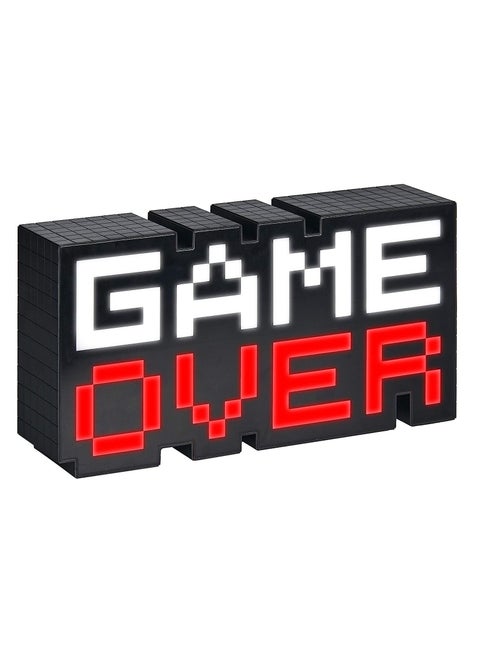 Pixel Game Over Night Light Colorful Lamp- Icon Light Atmospheres Neon Light with Sound Sensing Color Changing for Bedroom Home Decor