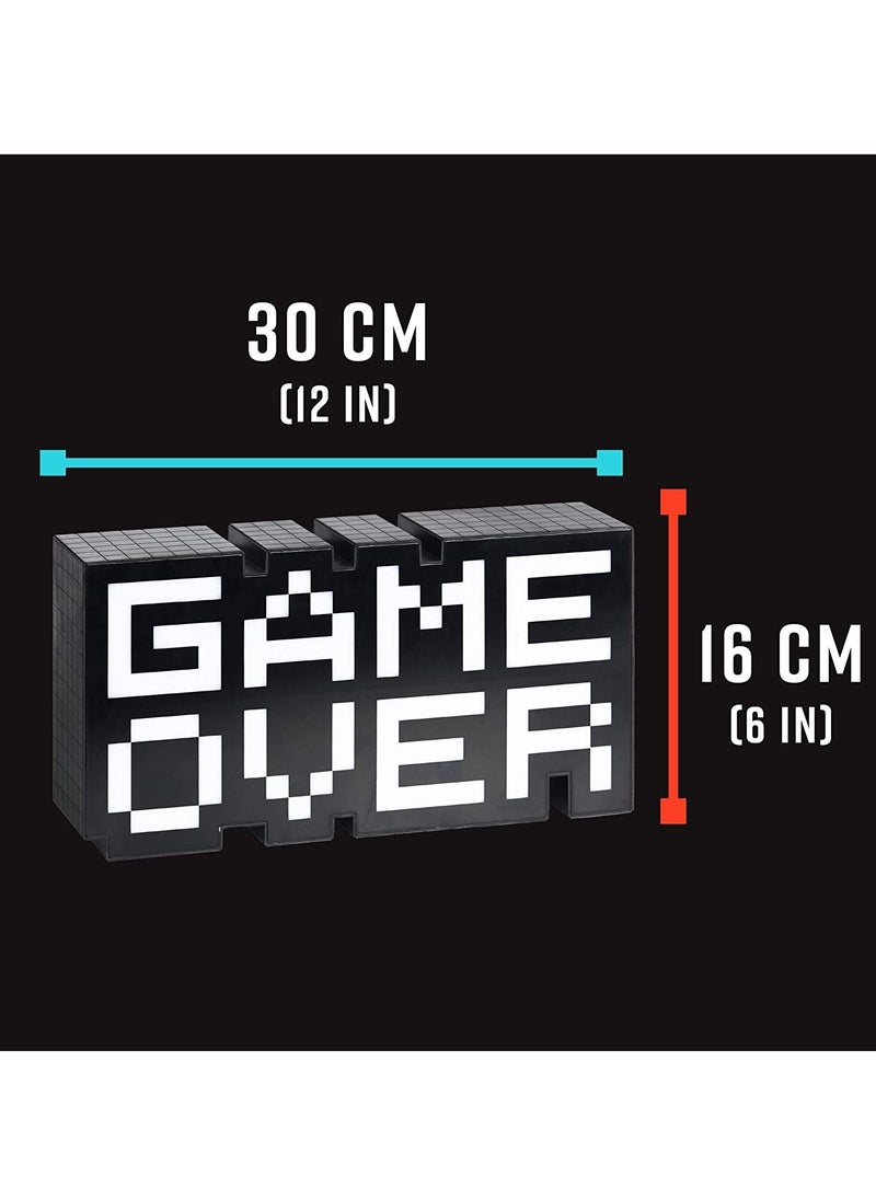Generic - Pixel Game Over Night Light Colorful Lamp- Icon Light Atmospheres Neon Light with Sound Sensing Color Changing for Bedroom Home Decor - Image 1