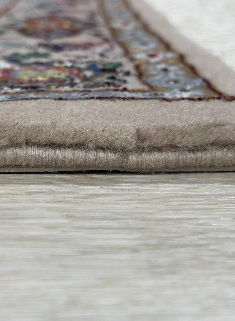 Elegance Redefined Asfahan 4 Handmade Wool and Silk Rug Size 100x142 cm Timeless Beauty, Rectangle - Image 3