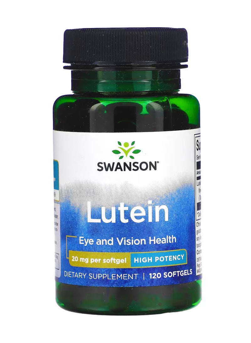 سوانسون لوتين  فعالية عالية  20 ملجم  120 كبسولة هلامية