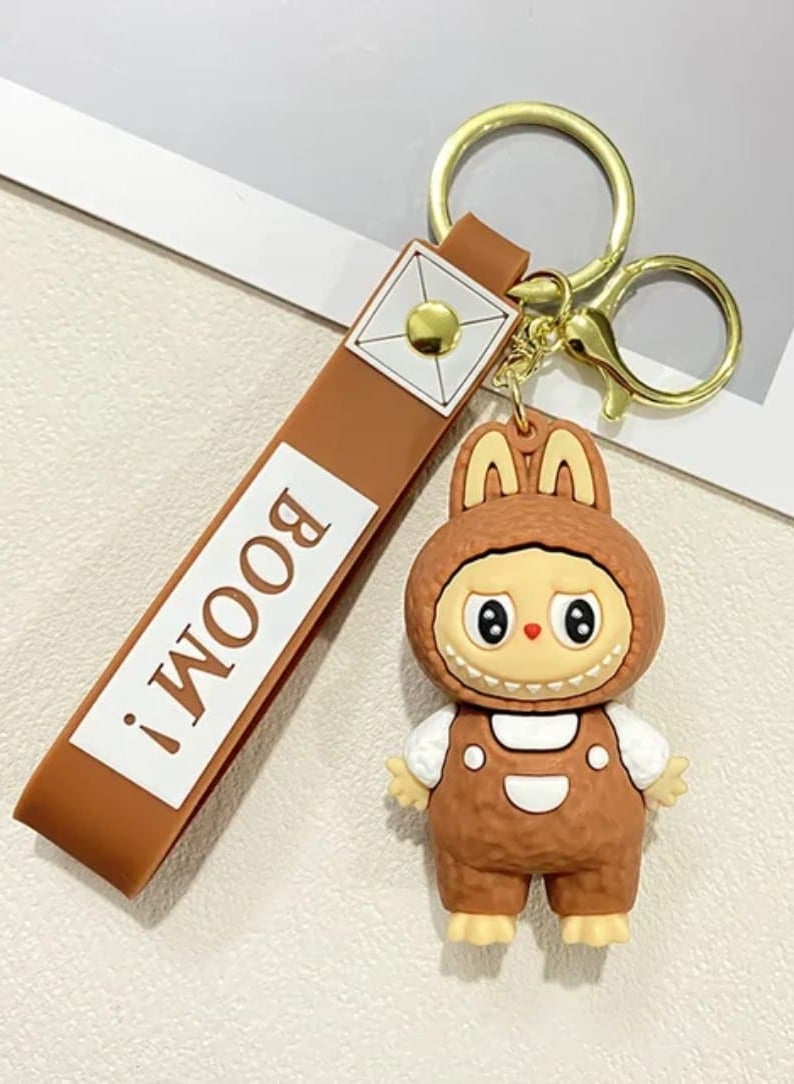 LABUBU Keychain For Women And Girls, Cute Labubu Doll Wristlet Accessories For Backpack Handbag Car Keys - Image 1