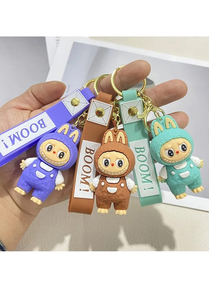 LABUBU Keychain For Women And Girls, Cute Labubu Doll Wristlet Accessories For Backpack Handbag Car Keys - Image 4