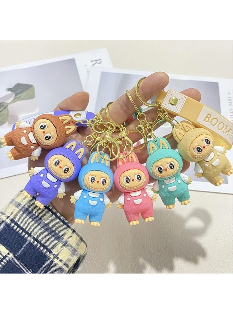 LABUBU Keychain For Women And Girls, Cute Labubu Doll Wristlet Accessories For Backpack Handbag Car Keys - Image 5