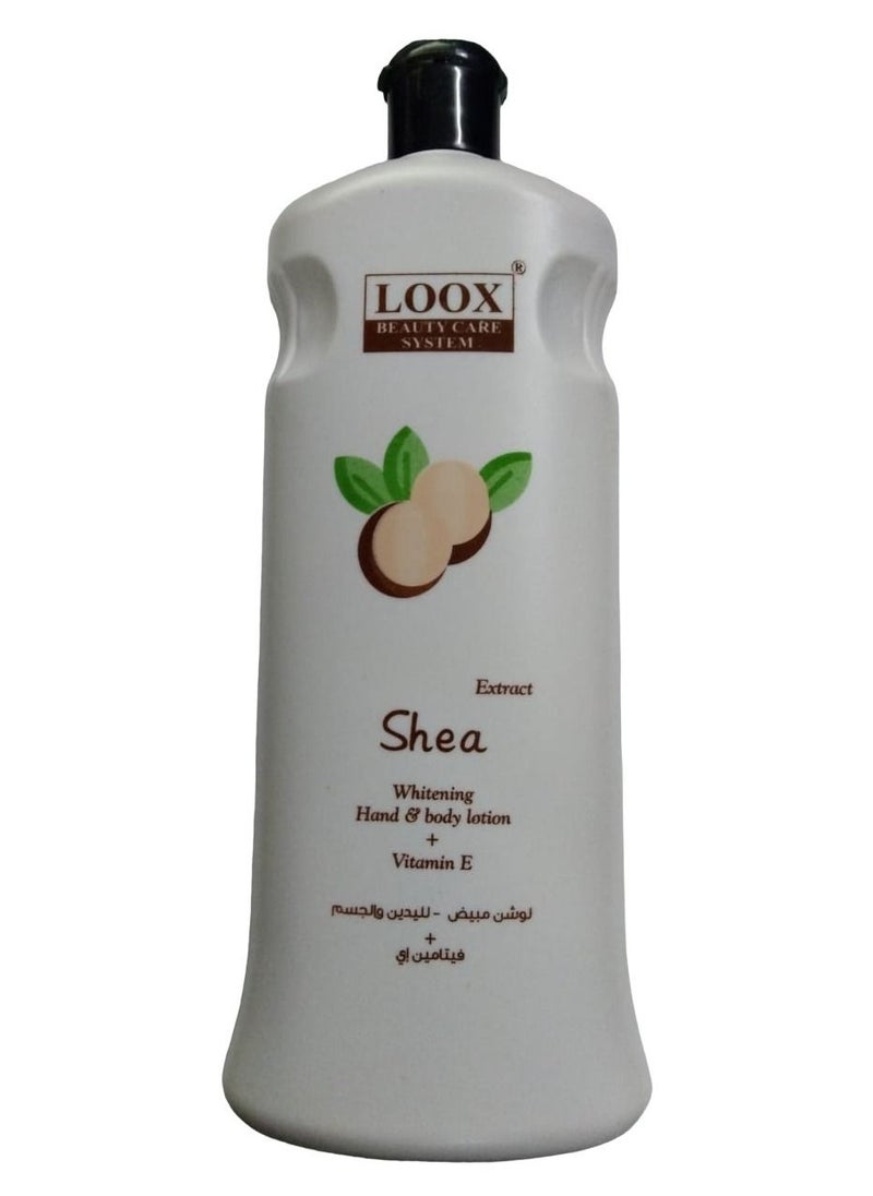 LOOX BEAUTY CARE SYSTEM Shea Whitening Hand And Body Lotion 600ml  - Image 1