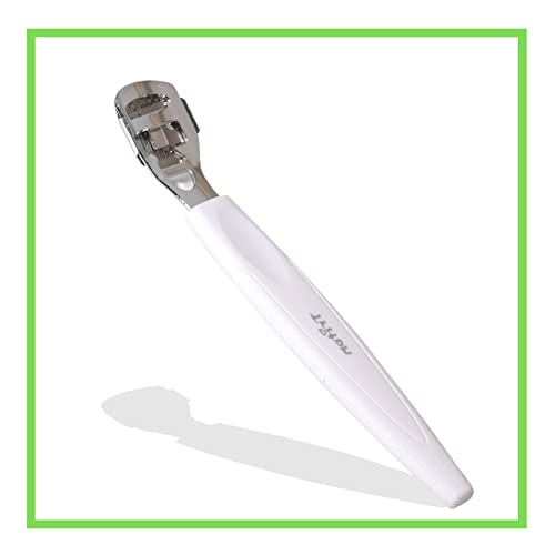 TRITON Stainless Steel Foot Callus Shaver fr Pedicure, Dead Skin Remover, Corn Cutter fr Removing Solid n Cracked Skin, Heel Razor with Handle, White - Image 1
