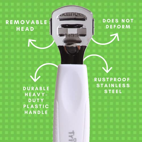 TRITON Stainless Steel Foot Callus Shaver fr Pedicure, Dead Skin Remover, Corn Cutter fr Removing Solid n Cracked Skin, Heel Razor with Handle, White - Image 2