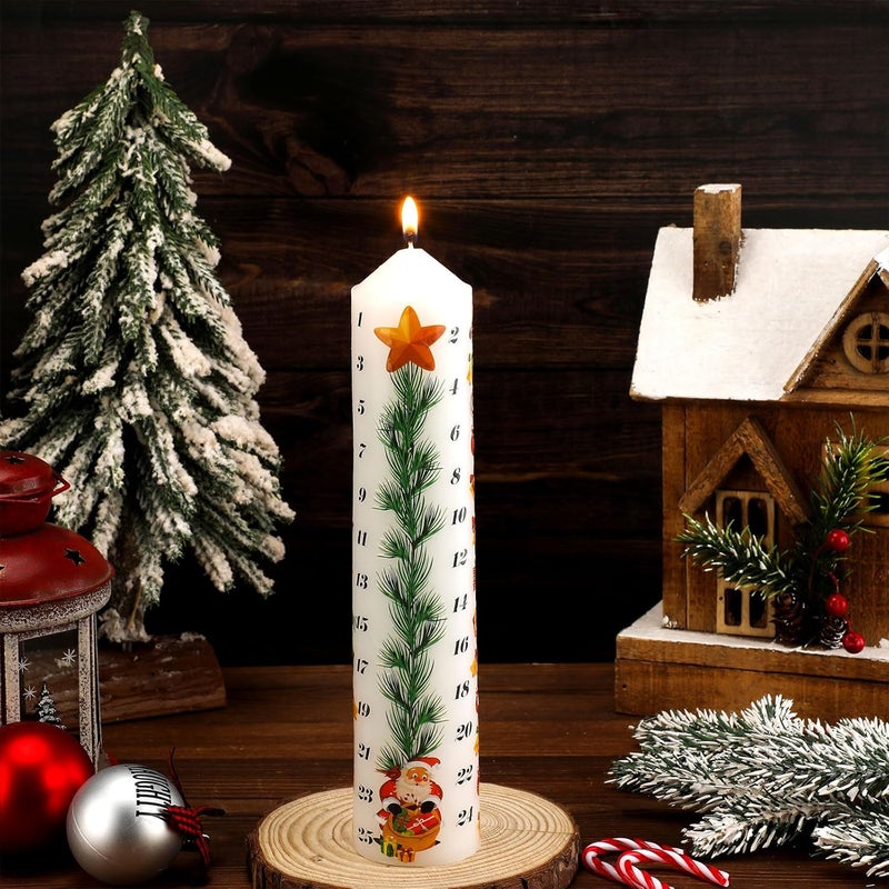 Jutom شمعة عيد الميلاد جوتوم عد تنازلي تقويم عيد الميلاد شمعة هدايا عيد الميلاد 98 بوصة - Image 3