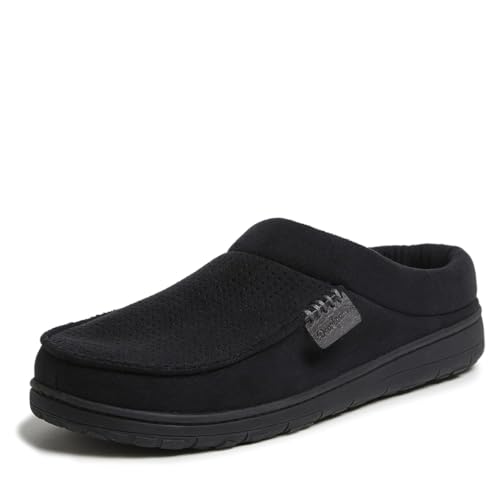 Dearfoams mens Brendan Memory Foam Clog Slipper, Black (Perforated), X-Large Wide US - Image 5