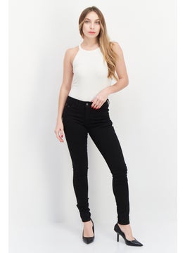 ESPRIT Women Skinny Fit Solid Stretchable Denim Jeans,  Black  - Image 4