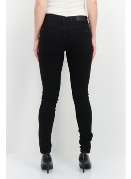 ESPRIT Women Skinny Fit Solid Stretchable Denim Jeans,  Black  - Image 2