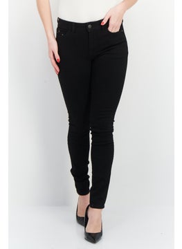 ESPRIT Women Skinny Fit Solid Stretchable Denim Jeans,  Black  - Image 1