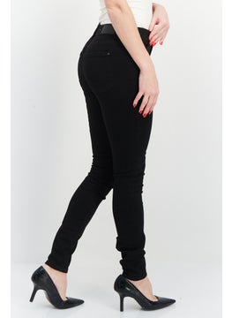 ESPRIT Women Skinny Fit Solid Stretchable Denim Jeans,  Black  - Image 3