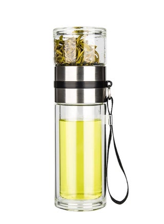 ARCOON Glass Tea Infuser Bottle Tea Flood Cup Double Wall Borosilicate Portable Travel Tumbler Mug Leakproof for Loose Leaf Flower Herbal Tea Bags 13 OZ/380ML - pzsku/Z3FC94B406C62B56F72E6Z/45/_/1734349656/5fa16b13-1eb5-458e-836f-bd93b82a2dab