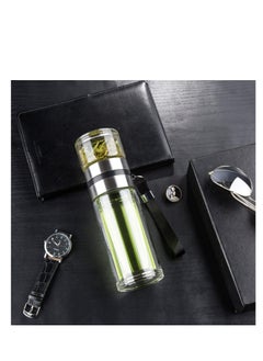 ARCOON ARCOON Glass Tea Infuser Bottle Tea Flood Cup Double Wall Borosilicate Portable Travel Tumbler Mug Leakproof for Loose Leaf Flower Herbal Tea Bags 13 OZ/380ML  - Image 3