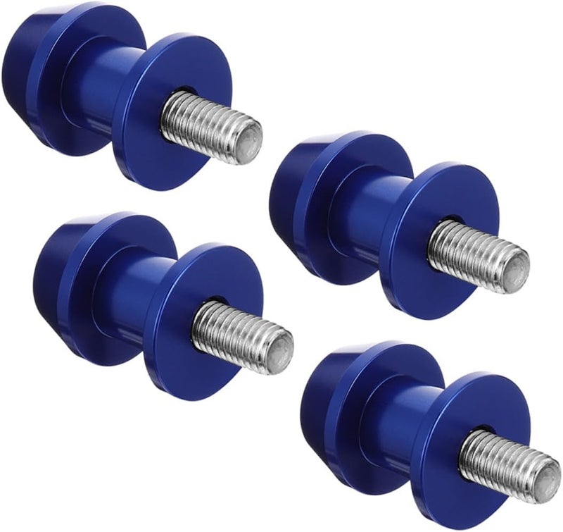 4pcs Blue 8mm Cnc Motorcycle Swingarm Spool Stand Screws Replacement Swing Arm Spools for Motorbike Parts Compatible with Sport Bikes - Image 1