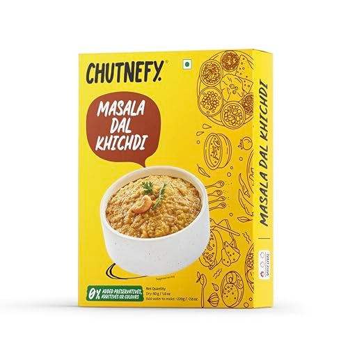 Chutnefy Masala Dal Khichdi | 50g Freeze-Dried Instant Meal | Just Add Hot Water to make a meal for 1 | 0% Preservatives or Additives - Image 1