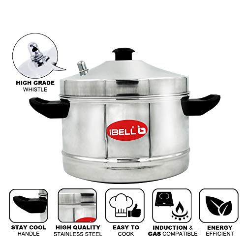 iBELL Outer Lid Idly Cooker Stainless Steel; Idli Maker with 4 Plates (16 Idlies), 5 Liter, Silver - Image 3