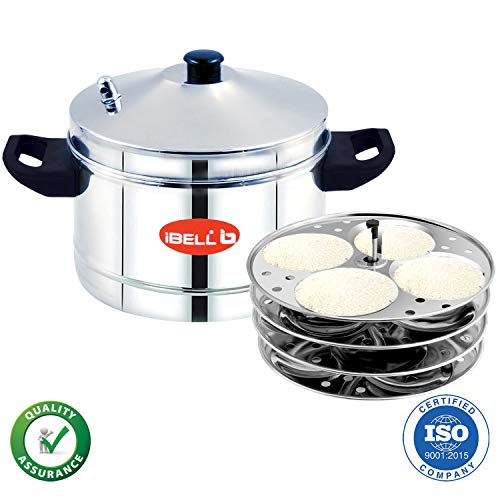 iBELL Outer Lid Idly Cooker Stainless Steel; Idli Maker with 4 Plates (16 Idlies), 5 Liter, Silver - Image 4