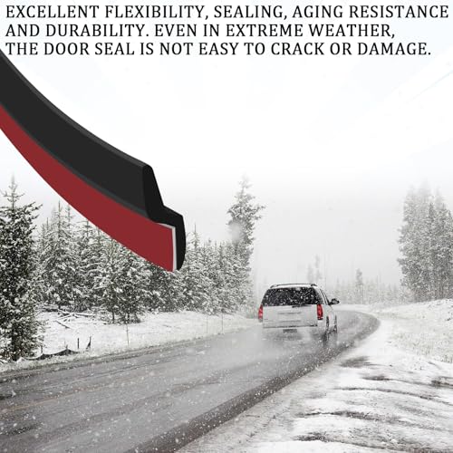 HHZL 13Ft Weather Stripping Door Seal, Windshield Rubber Strip for Reducing Noise & Dust, Super Flexible Self-Adhesive Rubber Seal Strip Edge Trim Guards for Windshield/Doors Edges/Windows（Z-Shaped） - Image 4