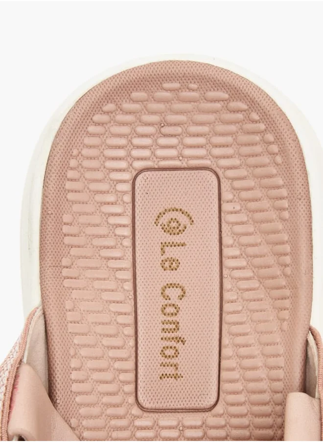 Le Confort Women Textured Strap Sandals with Hook and Loop Closure