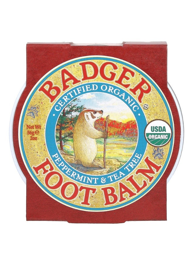 Badger, Certified Organic Foot Balm, Peppermint & Tea Tree, 2 oz (56 g) - Image 2