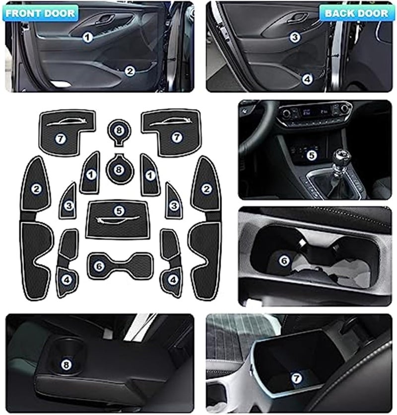 Wivplex Non-Slip Rubber Mats for Hyundai i30 - Image 2