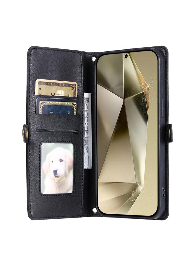 S-TOP Case For Samsung Galaxy A35 5G Wallet Multi-card Slot Leather Phone Case with Lanyard - Image 4