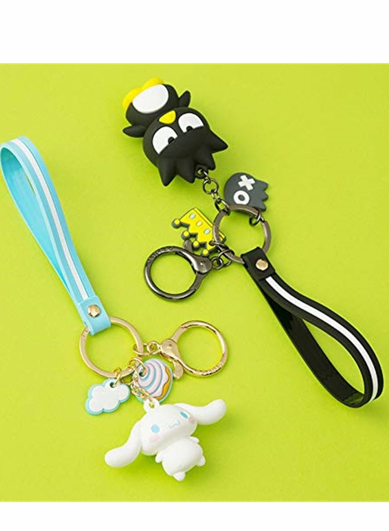 سلسلة مفاتيح كاواي كرتونية - حلقة مفاتيح أنمي لطيفة للحقائب والمحافظ، هدية إبداعية للنساء، سحر أزرق - Image 3