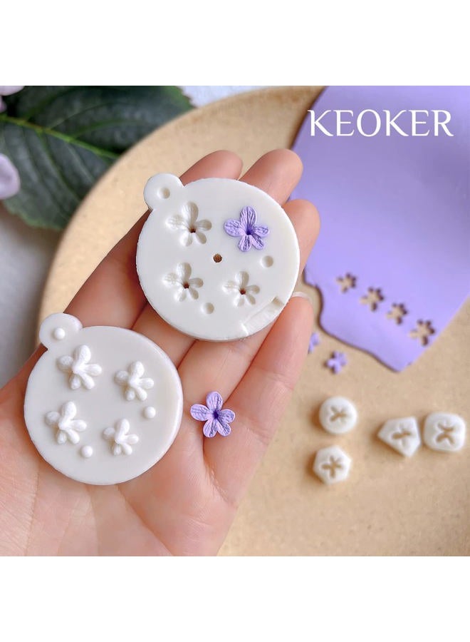 Keoker Lavender Polymer Clay Earrings Molds - Mini Petals Cutters and Molds for Jewelry Making, Perfect for Earring Lovers, Flower Clay Cutters  - Image 5