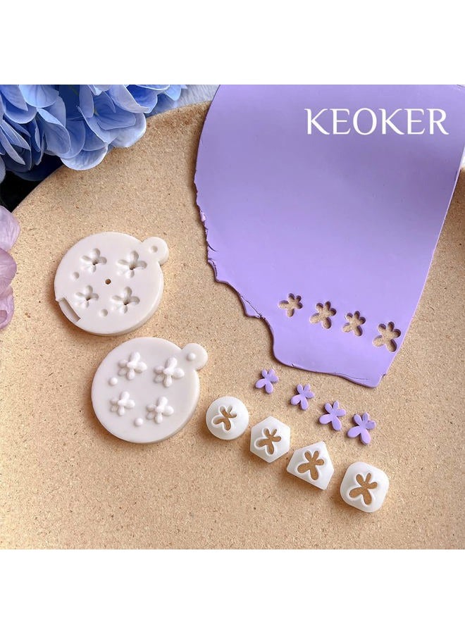 Keoker Lavender Polymer Clay Earrings Molds - Mini Petals Cutters and Molds for Jewelry Making, Perfect for Earring Lovers, Flower Clay Cutters  - Image 4