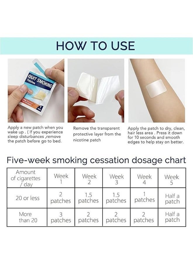 Quit Smoking Patches，Quit Smoking Aid，Easy And Effective Smoking Cessation Stickers，30 Count Patches to Help Quit Smoking,Stop Smoking Aids That Work with 2 Week (21mg)