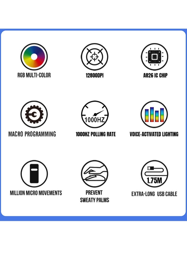 HXSJ G6 RGB Wired Gaming Mouse - Image 2