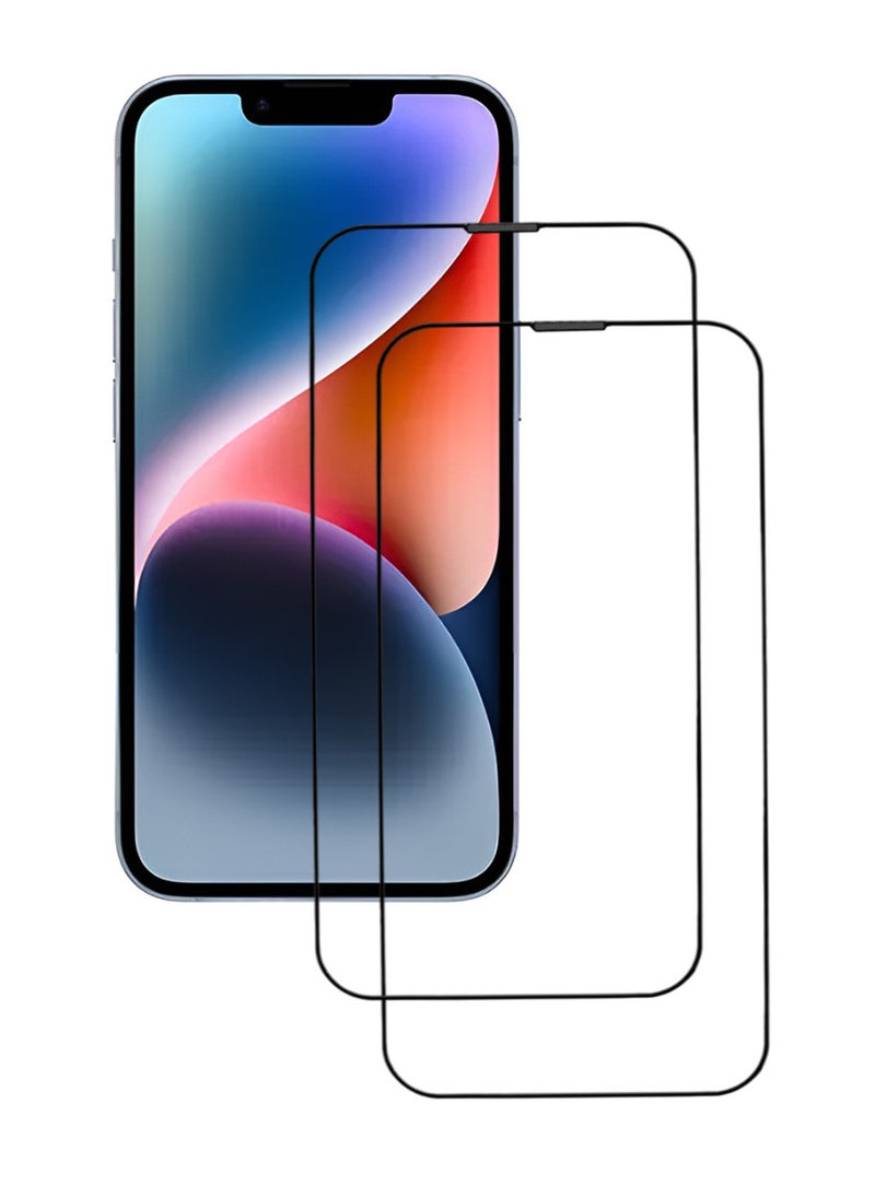 ACLIX 2 Pieces Antistatic ESD Dustproof Premium Quality High Definition Tempered Glass Screen Protector Designed For  iPhone 14 Plus - Image 1