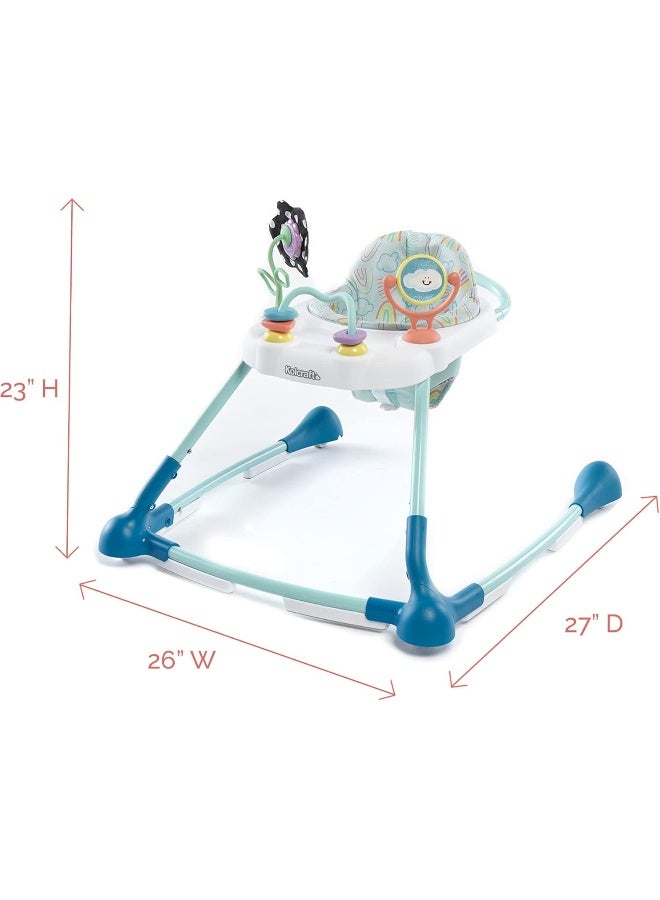 Kolcraft - Tiny Steps Too - 2-in-1 Infant and Baby Activity Walker - Seated or Walk-Behind - Clouds and Rainbows - Image 4