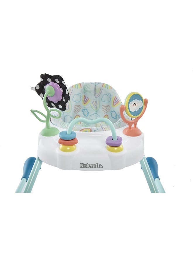 Kolcraft - Tiny Steps Too - 2-in-1 Infant and Baby Activity Walker - Seated or Walk-Behind - Clouds and Rainbows - Image 5