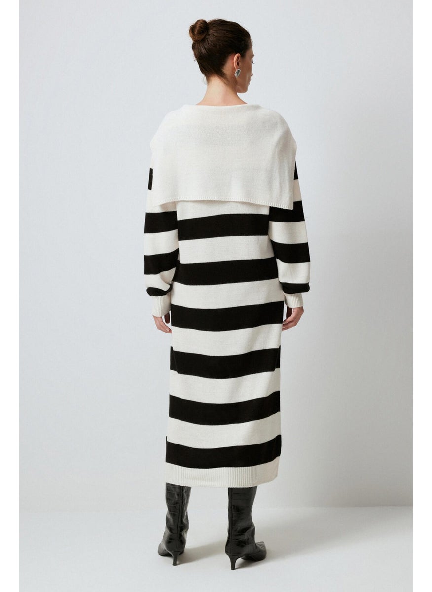 Wide Collar Striped Knit Dress - pzsku/Z3FC9EAEAFE8CFDE38113Z/45/_/1734552568/d55c3896-ea14-4724-82c4-354c3ba42249