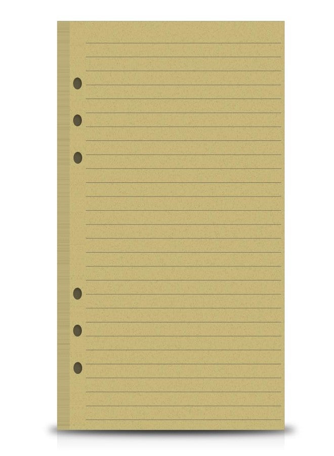 Cheericome A5 Vintage Lined Refills Paper, 6 Hole A5 Lined Paper for Filofax Planner, Organizer, Binders, 6 Hole Punched Planner Inserts, Vintage, 100 Sheets/200 Pages, College Ruled, 5.8 X 8.25 Inch - Image 1