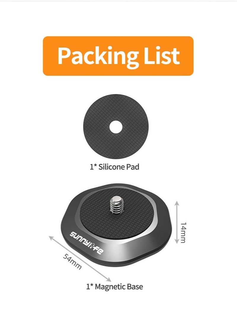 Excefore - Adapter Camera Mount for Osmo Pocket 3, Quick Release Car Body Magnetic Holder, Metal Magnetic Dock Expansion Conversion Adapter, for Insta360 Go3 Steering Stand - Image 1