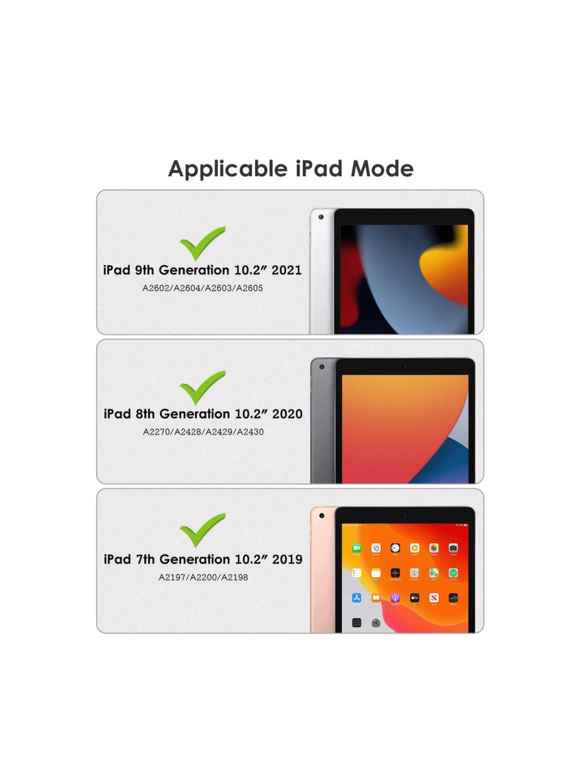 حافظة iPad الجيل التاسع / الثامن / السابع مقاس 10.2 بوصة (2021 / 2020 / 2019)، ظهر شفاف شفاف، غطاء إطار مقاوم للصدمات من مادة TPU [حامل أقلام مدمج، يدعم النوم/الاستيقاظ التلقائي] لجهاز iPad 10.2 - أسو - pzsku/Z3FCA199EE1D714AA137AZ/45/_/1721734315/6377c7fe-ee62-4f3b-94f2-ee3f4f75688c
